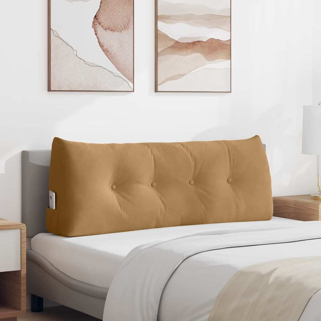 Rückenkissen Braun 120 x 24 x 50 cm Samt