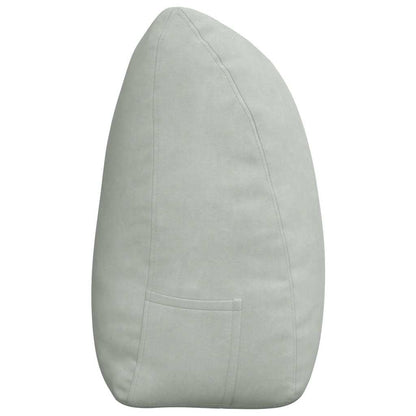 Rücken Kissen Hellgrau 180 x 24 x 50 cm Samt