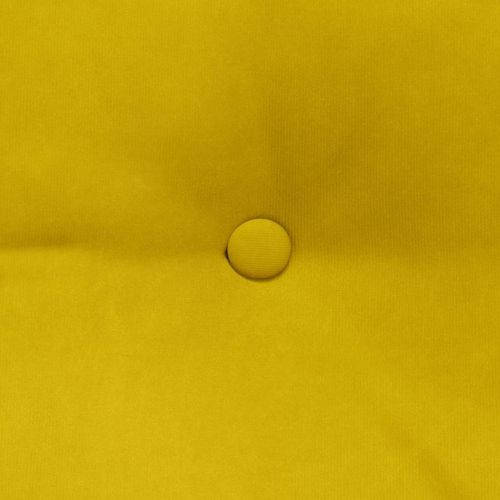 Rücken Kissen Gelb 200 x 24 x 50 cm Samt