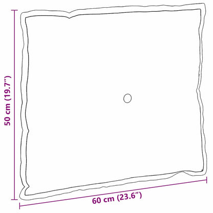 Rückenkissen Hellgrau 60 x 19 x 50 cm Stoff