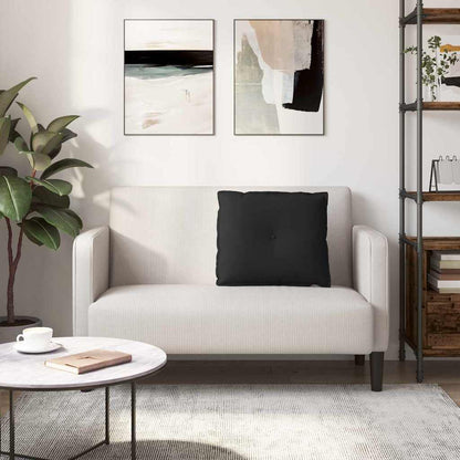 Rückenkissen Schwarz 60 x 50 cm Mikrofaserstoff