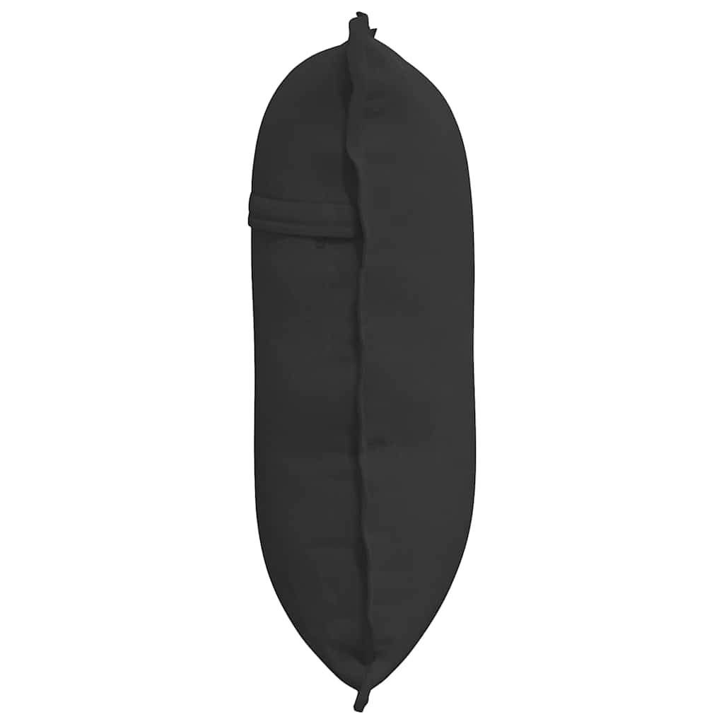 Rückenkissen Schwarz 60 x 50 cm Mikrofaserstoff