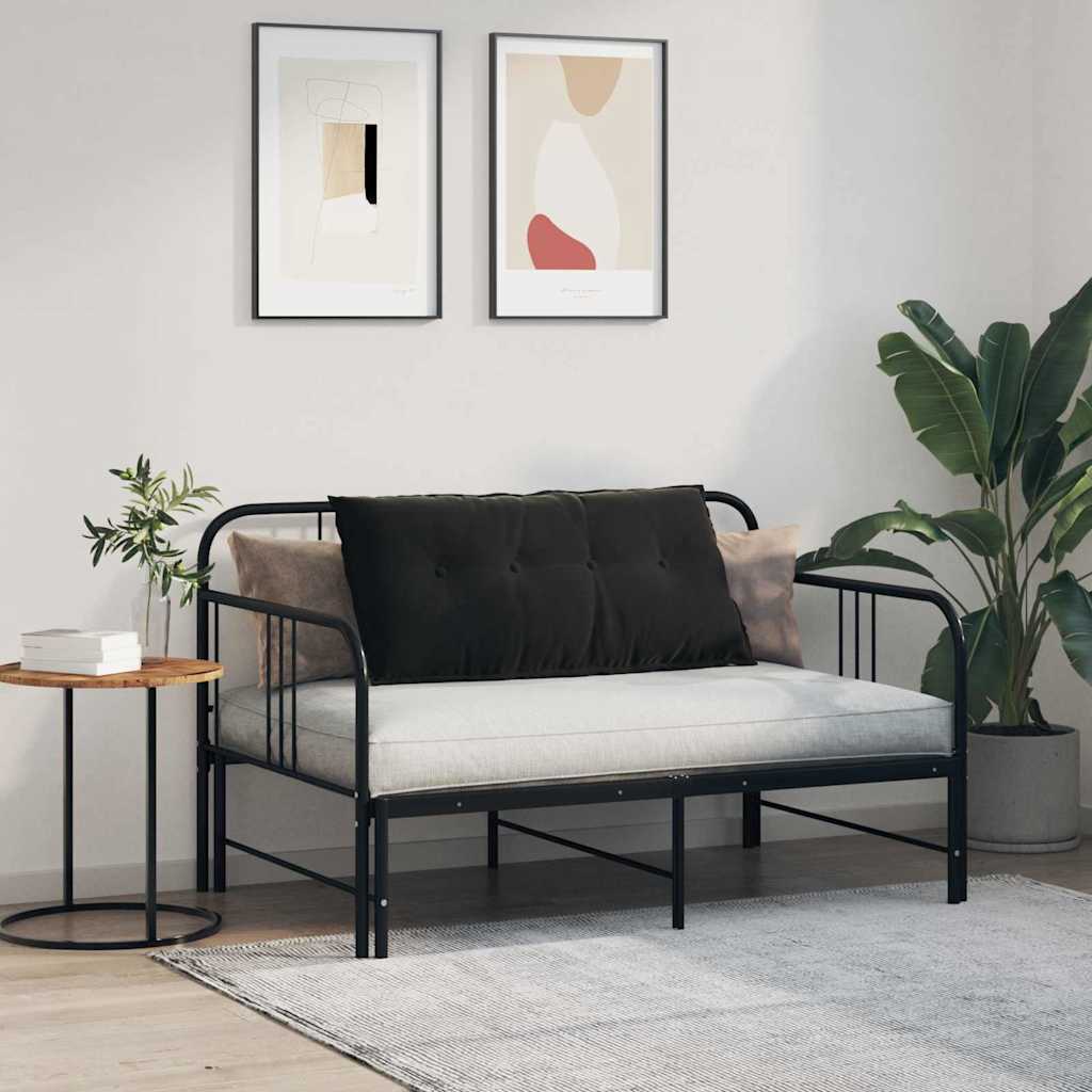 Rückenkissen Schwarz 100 x 50 cm Cordstoff