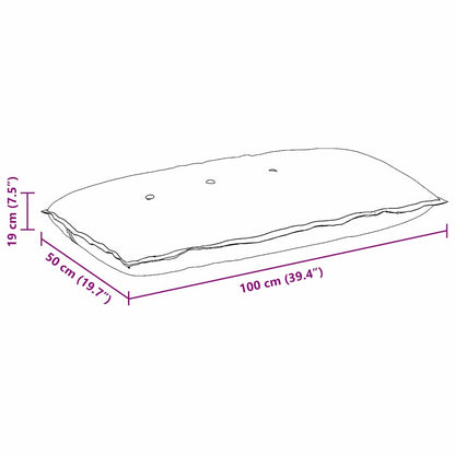 Rückenkissen Schwarz 100 x 50 cm Cordstoff