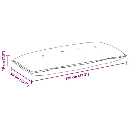 Rückenkissen Dunkelgrau 120 x 50 cm Cordstoff