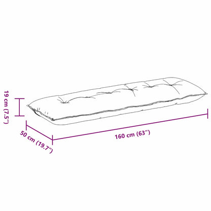 Rückenkissen Creme 160 x 19 x 50 cm Stoff