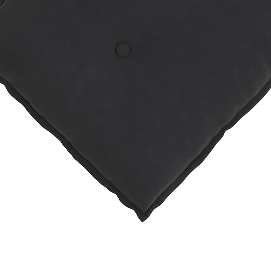 Rückenkissen Schwarz 200 x 50 cm Cordstoff