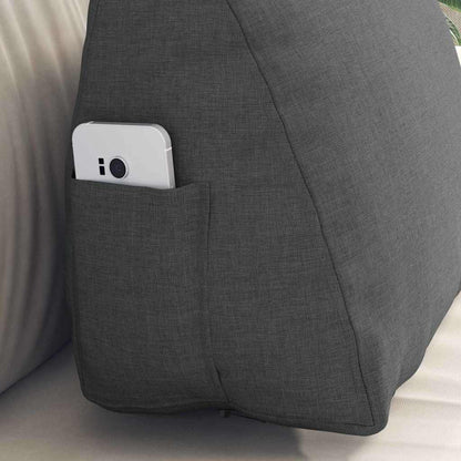 Rückenkissen Dunkelgrau 45 x 20 x 35 cm Stoff