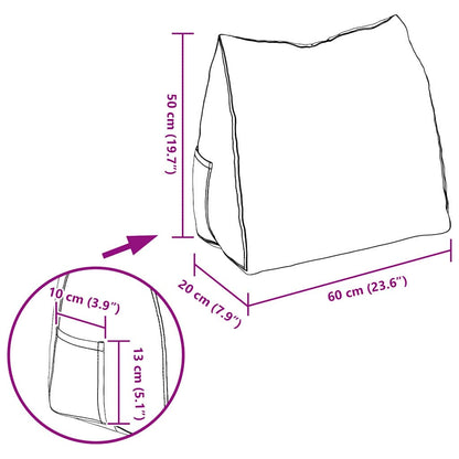 Rückenkissen Dunkelgrün 60 x 20 x 50 cm Stoff
