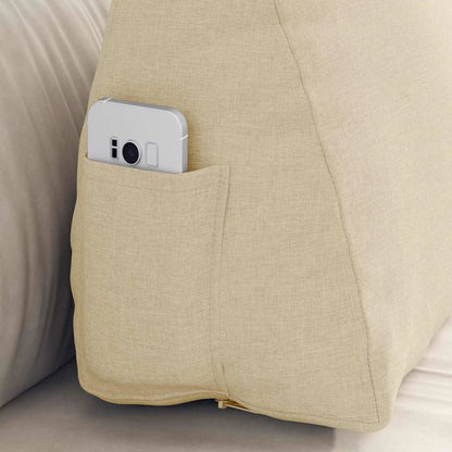 Rückenkissen Creme 60 x 20 x 50 cm Stoff