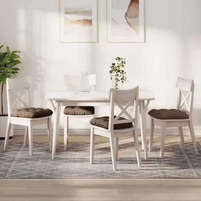 Sitzkissen 4 pcs Braun 40 x 40 x 12 cm Stoff