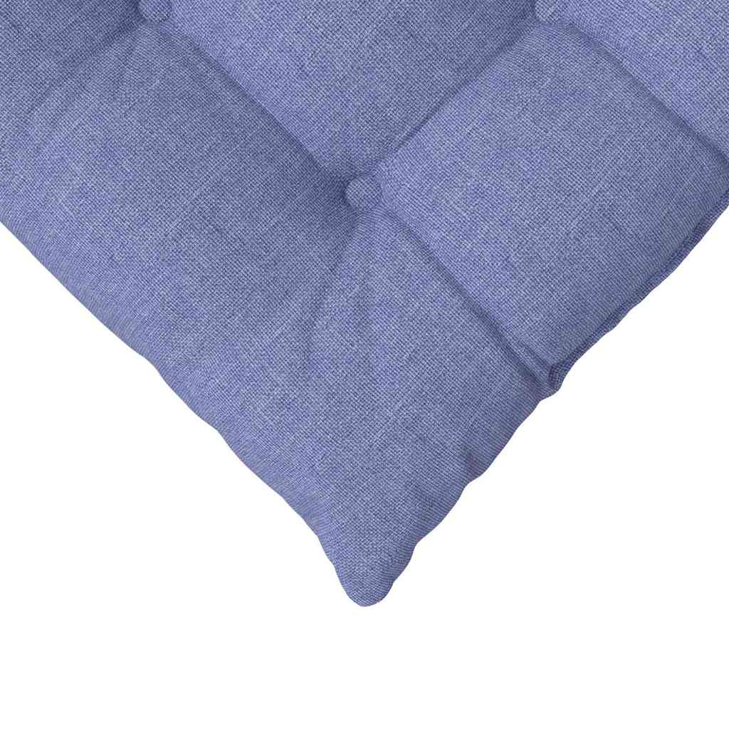 Sitzkissen 4 pcs Jeans blau 40 x 40 x 6 cm Stoff