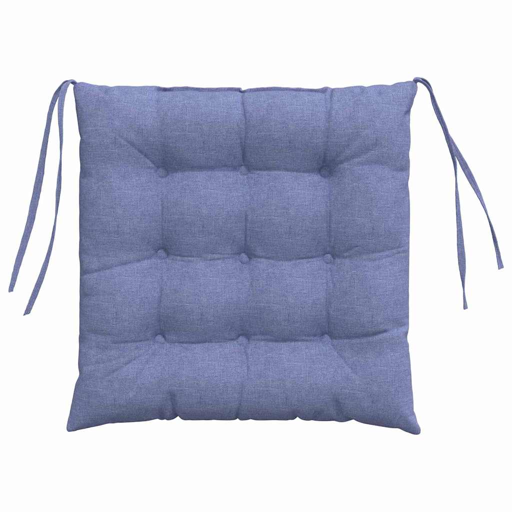 Sitzkissen 4 pcs Jeans blau 40 x 40 x 6 cm Stoff