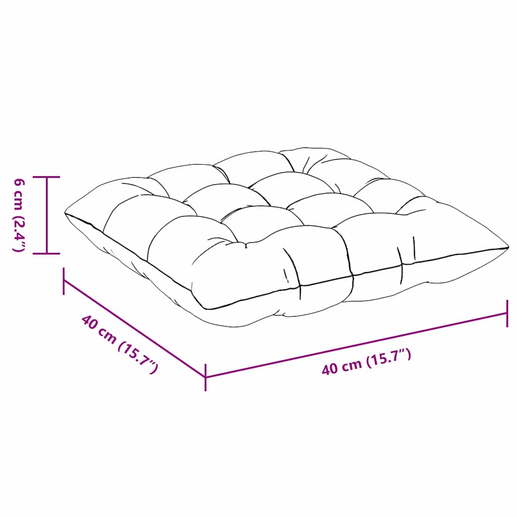 Sitzkissen 4 pcs Creme 40 x 40 x 6 cm Mikrofaser