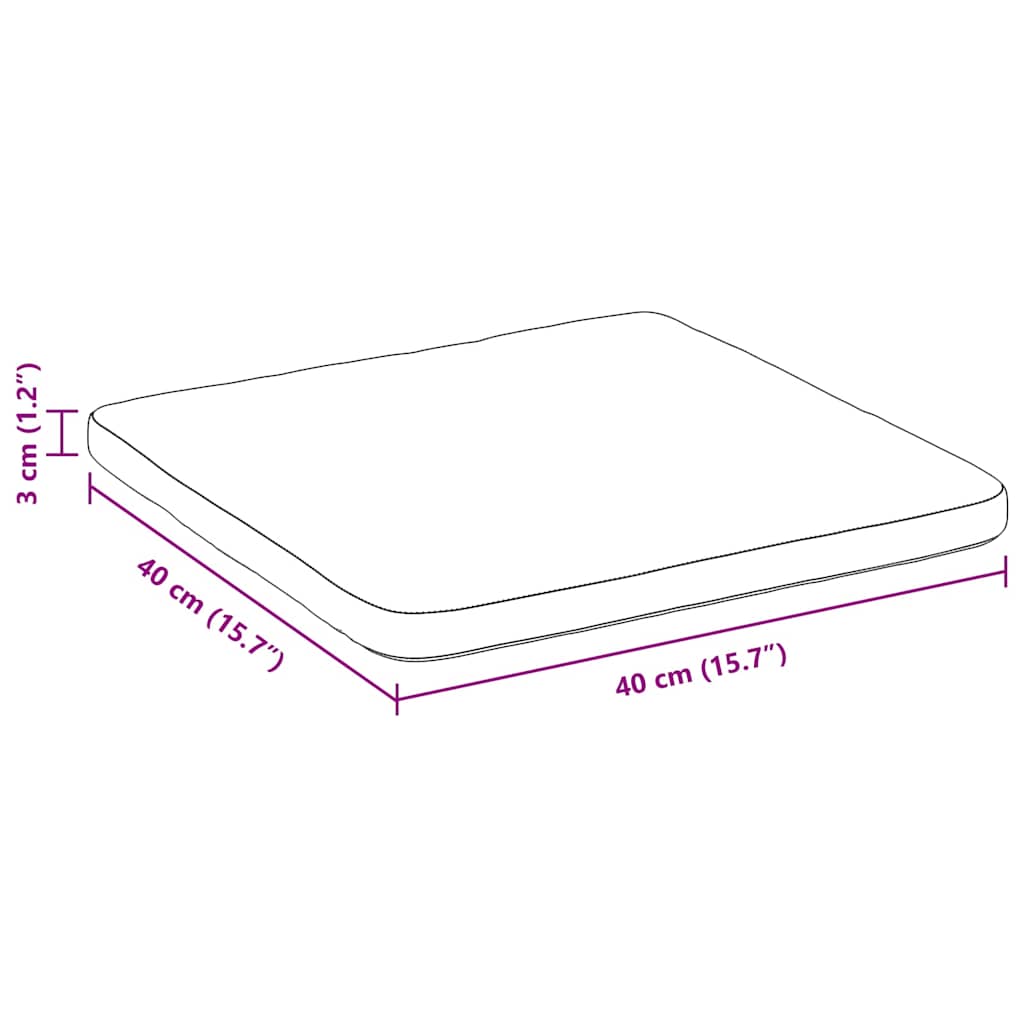 Sitzkissen 4 pcs Dunkelgrau 40 x 40 x 3 cm Cordstoff