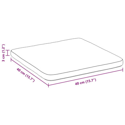 Sitzkissen 4 pcs Helles Gelb 40 x 40 x 3 cm Cordstoff