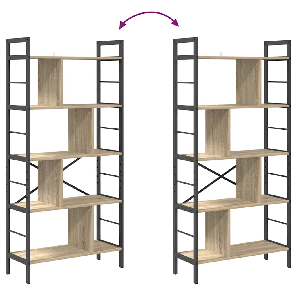 Bücherregal Sonoma-Eiche 75 x 30 x 156 cm Holzwerkstoff