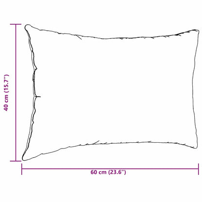 Sofakissen 2 pcs Hellgrau 60 x 40 cm Stoff