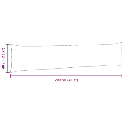 Sofakissen 2 Stück Schwarz 200 x 40 cm Stoff