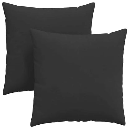 Sofakissen 2 Stück Schwarz 60 x 60 cm Stoff