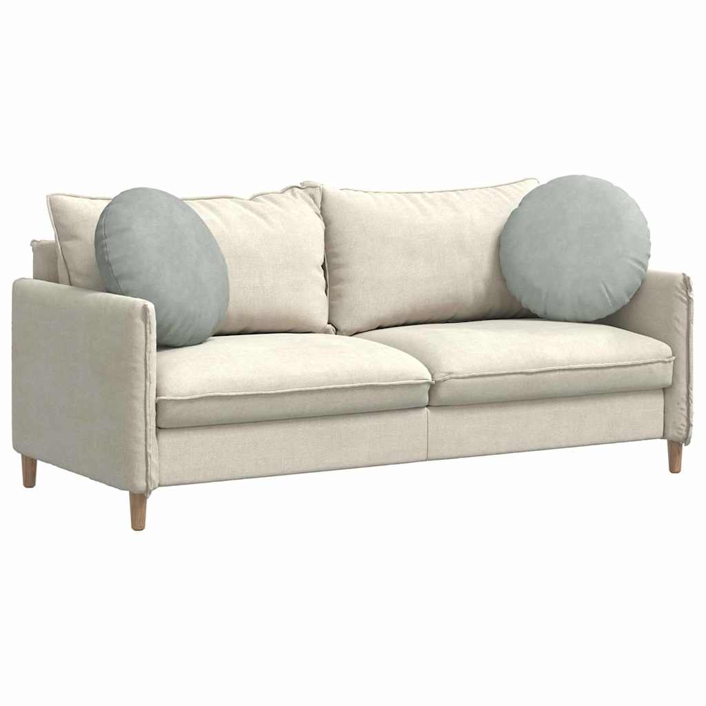 Sitzkissen 2 Stück Hellgrau Ø 50 x 19 cm Samt