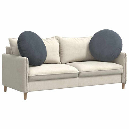 Sitzkissen 2 Stück Dunkelgrau Ø 60 x 21 cm Samt