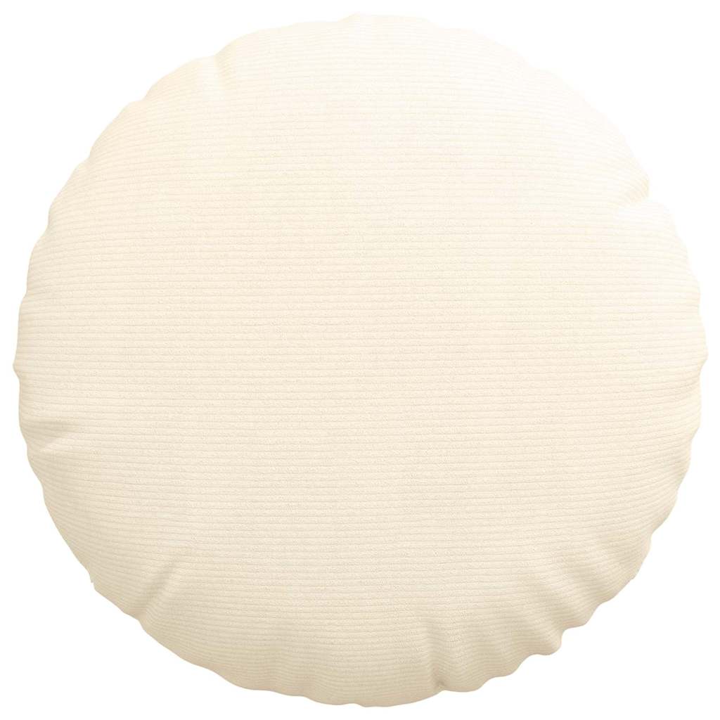 Sitzkissen 2 pcs Creme Ø 80 cm Cordstoff
