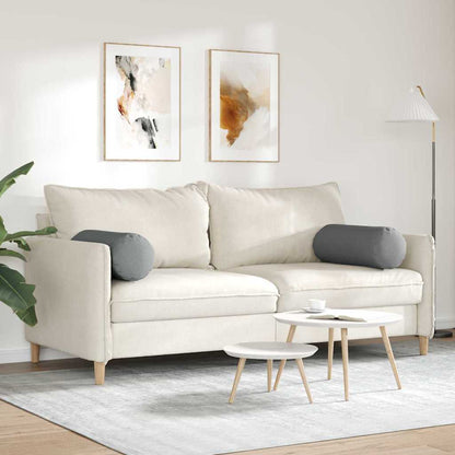 Bolsterkissen 2 Stück Dunkelgrau Ø 25 x 70 cm Stoff