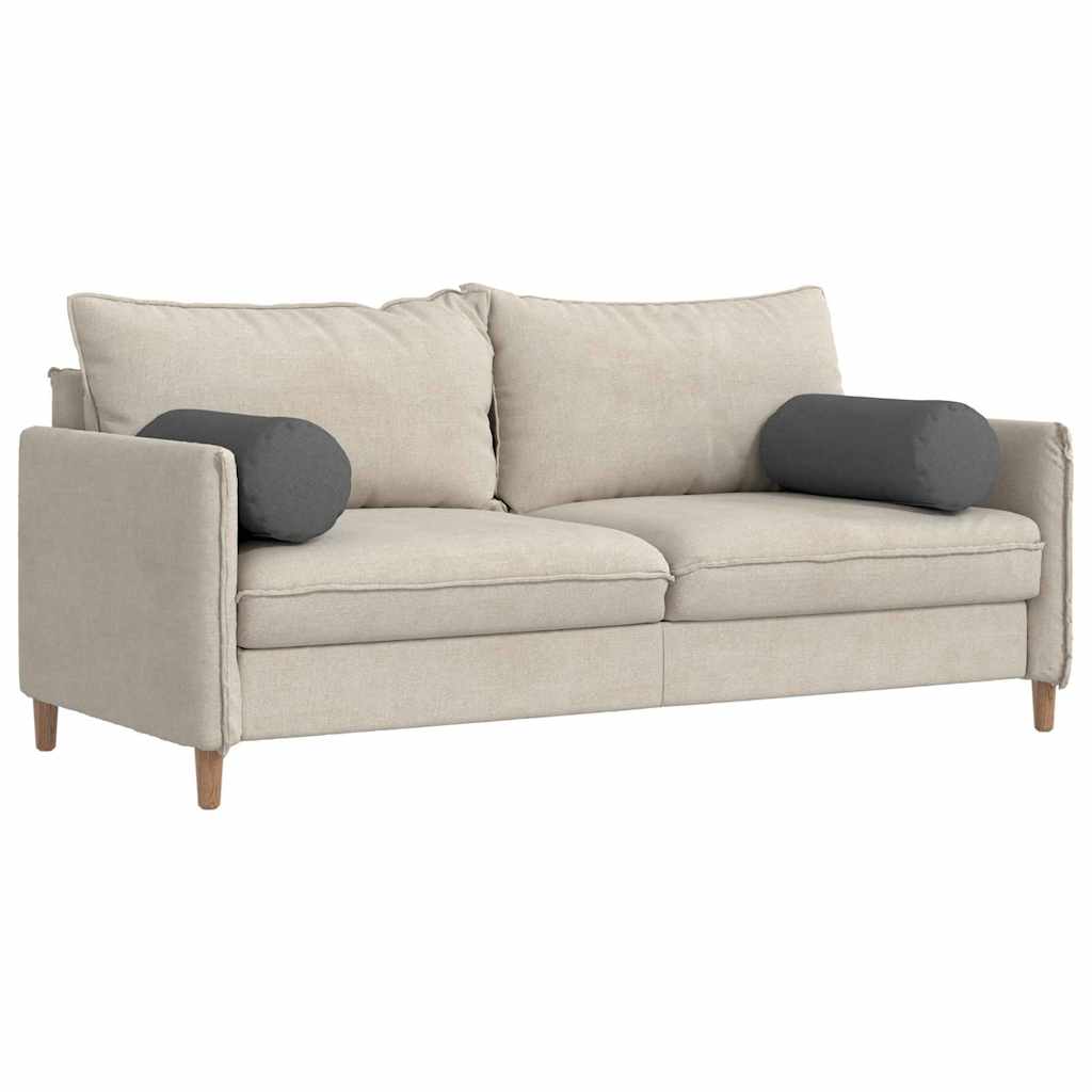 Bolsterkissen 2 Stück Dunkelgrau Ø 25 x 70 cm Stoff