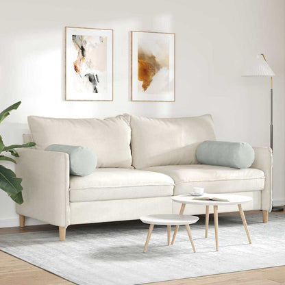 Bolsterkissen 2 Stück Hellgrau Ø 25 x 70 cm Cordstoff