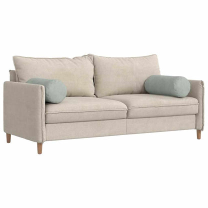 Bolsterkissen 2 Stück Hellgrau Ø 25 x 70 cm Cordstoff