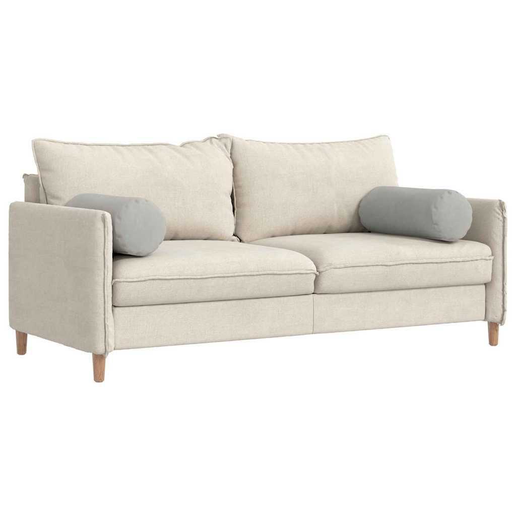 Bolsterkissen 2 Stück Hellgrau Ø 25 x 70 cm Mikrofaserstoff