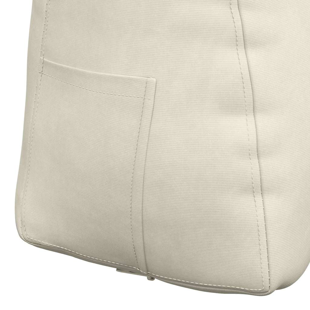 Rückenkissen Creme 60 x 24 x 50 cm Samt
