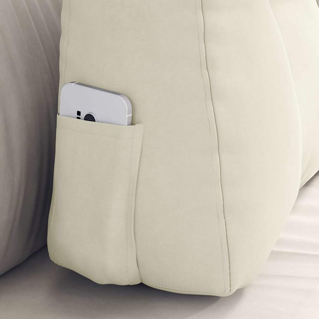 Rückenkissen Creme 60 x 24 x 50 cm Samt