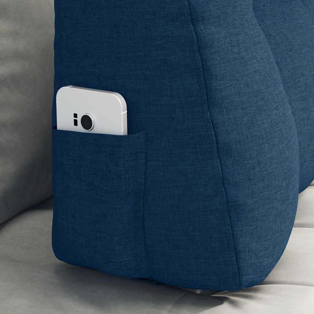 Rücken Kissen Blau 80 x 24 x 50 cm Stoff