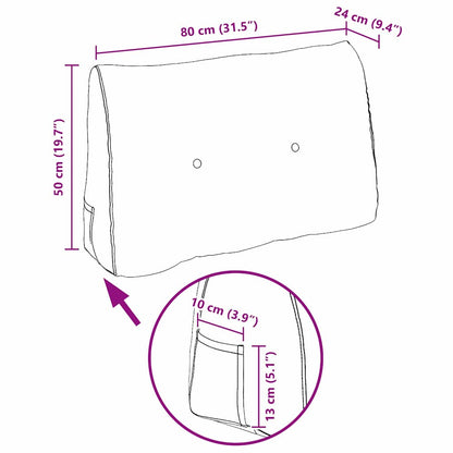 Rücken Kissen Hellgrün 80 x 24 x 50 cm Stoff