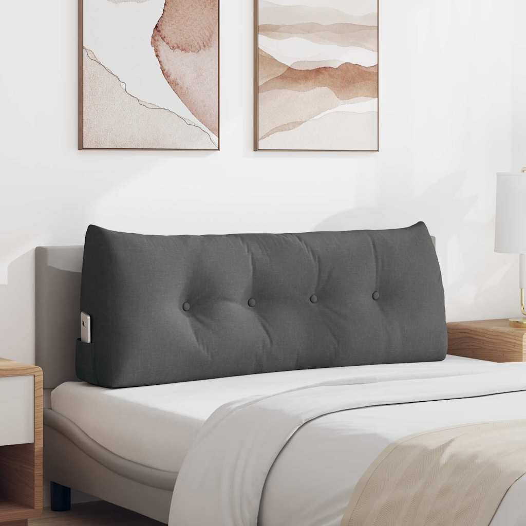 Rücken Kissen Dunkelgrau 120 x 24 x 50 cm Stoff