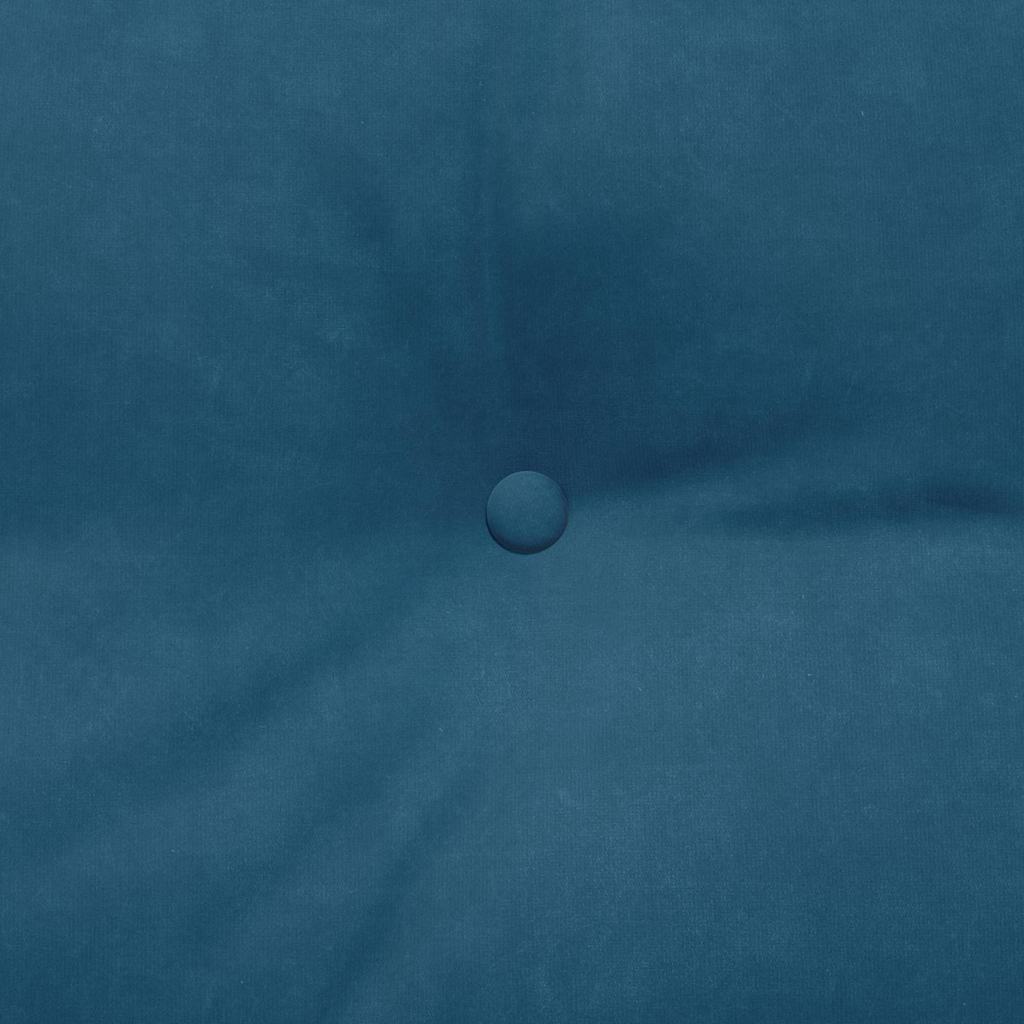 Rückenkissen Blau 120 x 24 x 50 cm Samt