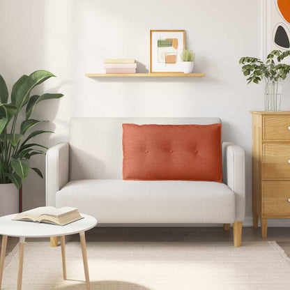 Rückenkissen Rot-Orange 80 x 50 cm Cordstoff