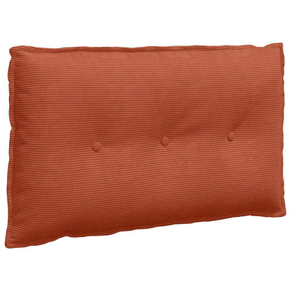 Rückenkissen Rot-Orange 80 x 50 cm Cordstoff