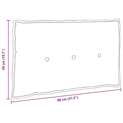 Rückenkissen Rot-Orange 80 x 50 cm Cordstoff