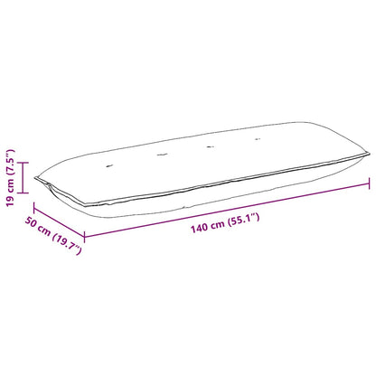 Rückenkissen Hellgrau 140 x 19 x 50 cm Stoff