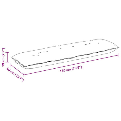 Rückenkissen Schwarz 180 x 50 cm Cordstoff