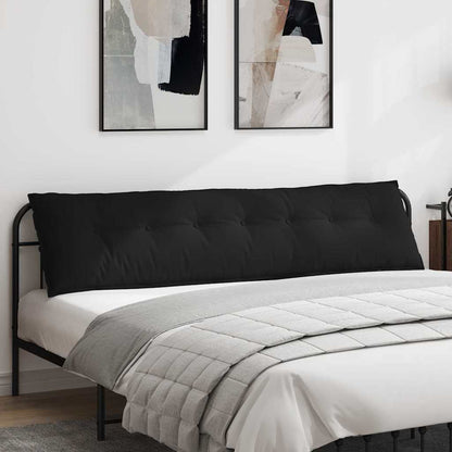 Rückenkissen Schwarz 200 x 50 cm Mikrofaserstoff