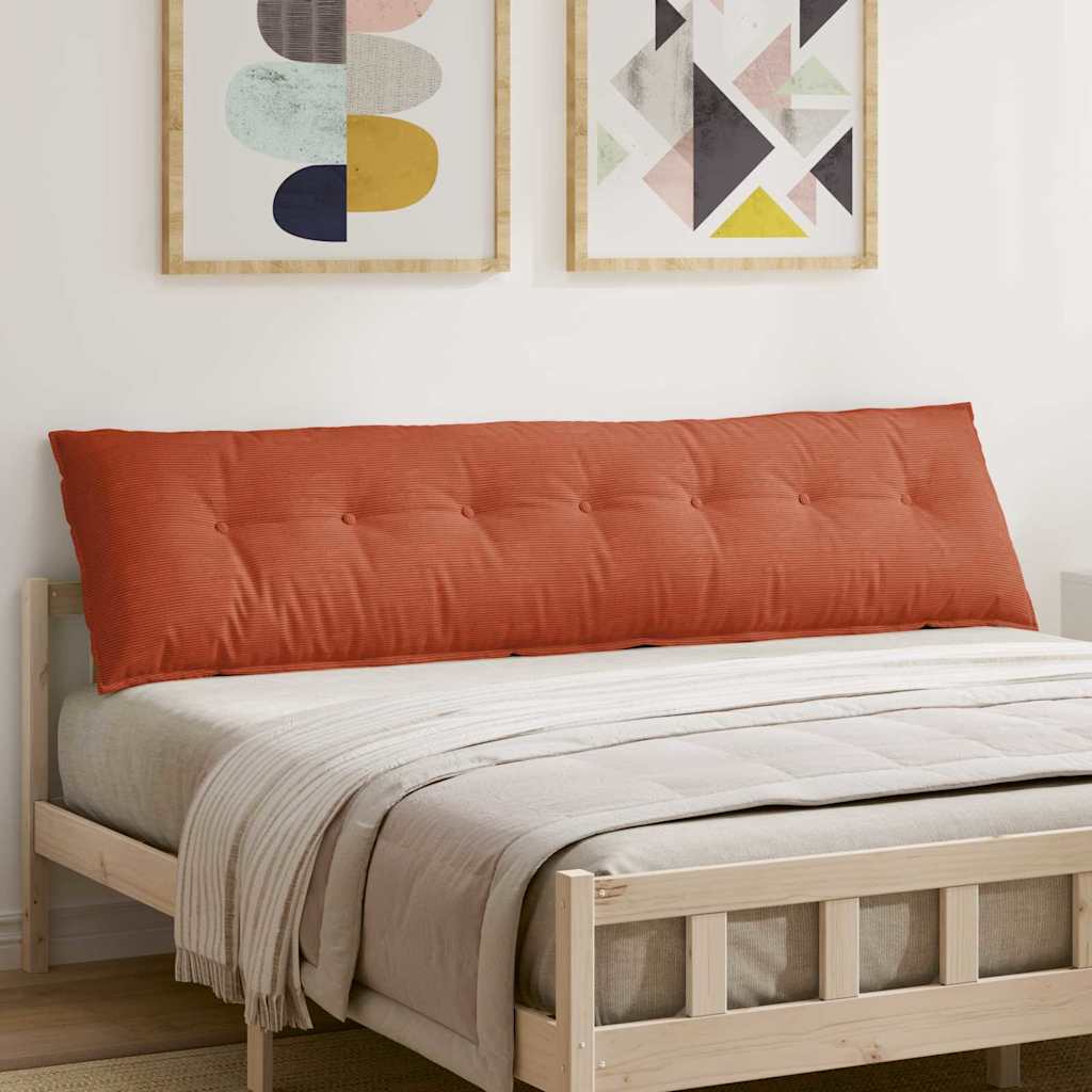 Rückenkissen Rot-Orange 200 x 50 cm Cordstoff
