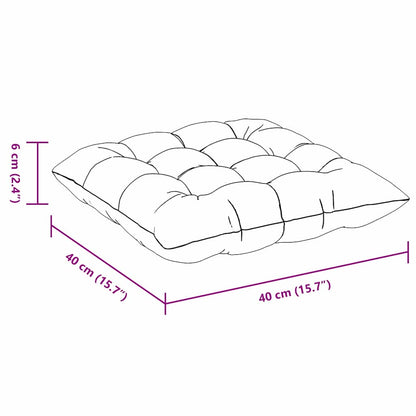 Sitzkissen 4 pcs Schwarz 40 x 40 x 6 cm Stoff
