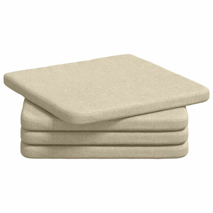 Sitzkissen 4 pcs Creme 40 x 40 x 3 cm Stoff