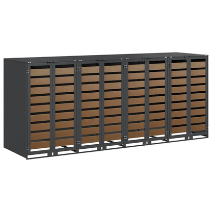 Wagenmüllbehälter für 4 Behälter 272 x 77,5 x 115,5 cm Stahl