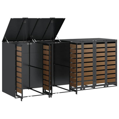 Wagenmüllbehälter für 4 Behälter 272 x 77,5 x 115,5 cm Stahl