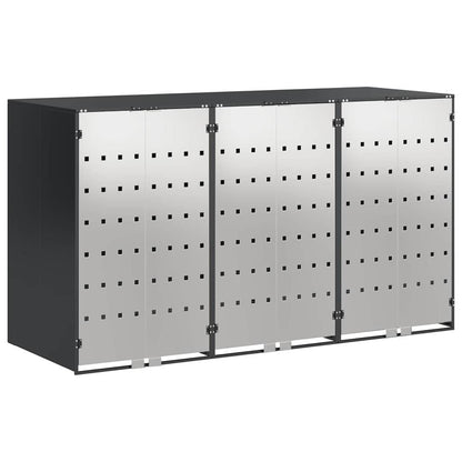 Wagenmüllbehälter für 3 Behälter 204 x 77,5 x 115,5 cm Stahl